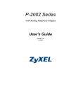 ZyXEL Communications 2002 Network Card User Manual