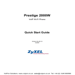 ZyXEL Communications 2000W Telephone User Manual