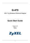 ZyXEL Communications 1-G-470 Network Card User Manual