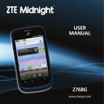 ZTE Z768G Cell Phone User Manual