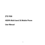 ZTE F858 Cell Phone User Manual
