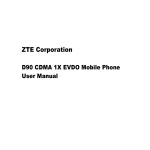 ZTE D90 Cell Phone User Manual