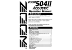 Zoom 504 II Guitar User Manual