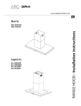 Zephyr ALL-E42ABX Ventilation Hood User Manual