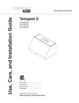 Zephyr AK7500ASX Ventilation Hood User Manual