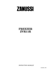 Zanussi ZVR11R Freezer User Manual