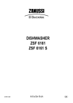 Zanussi ZSF 6161 Dishwasher User Manual