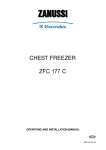 Zanussi ZFC 177 C Freezer User Manual