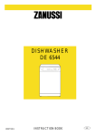 Zanussi DE 6544 Dishwasher User Manual
