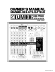 Yorkville Sound YS1010 Music Mixer User Manual