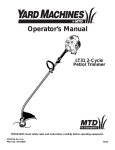 Yard-Man LT31 Trimmer User Manual