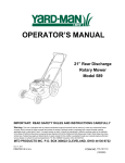 Yard-Man 589 Lawn Mower User Manual