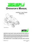 Yard-Man 435 Lawn Mower User Manual