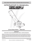 Yard-Man 263 Lawn Mower User Manual