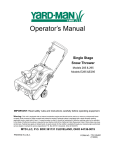 Yard Machines 30 Tiller User Manual