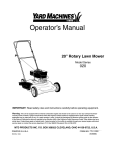 Yard Machines 20 Lawn Mower User Manual