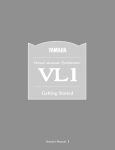 Yamaha VL1 Electronic Keyboard User Manual