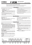 Yamaha F-20B Musical Instrument Amplifier User Manual