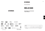 Yamaha BD-A1020 Blu-ray Player User Manual