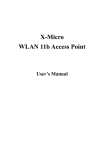 X-Micro Tech. WLAN 11b Access Point Network Router User Manual