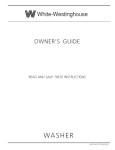 White-Westinghouse Washer Washer User Manual