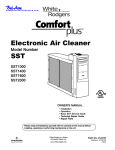 White Rodgers SST1000 Air Cleaner User Manual