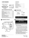White Rodgers 750 Thermostat User Manual