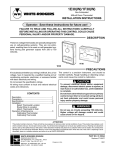 White Rodgers 1E30 (W) Thermostat User Manual