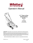 White Outdoor HW-656 Lawn Mower User Manual