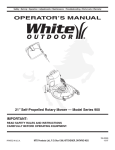 White Outdoor 900 Lawn Mower User Manual