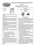 White Mountain CIDV-30-20 Indoor Fireplace User Manual