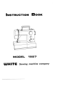 White 1927 Sewing Machine User Manual