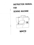 White 1515 Sewing Machine User Manual