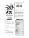 Whistler 1743 1744 Radar Detector User Manual