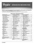 Whirlpool WRF560SEYM Refrigerator User Manual