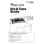 Whirlpool LG5921XK Clothes Dryer User Manual