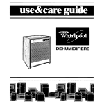 Whirlpool AD0402XS0 Dehumidifier User Manual