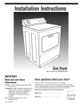 Whirlpool 8535845 Clothes Dryer User Manual