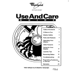 Whirlpool 6LSC9255BQ0 Washer/Dryer User Manual