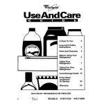 Whirlpool 4VET19DK Refrigerator User Manual