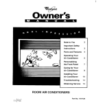 Whirlpool 3QACM07XD2 Air Conditioner User Manual