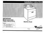 Whirlpool 3LER5436EQ0 Washer/Dryer User Manual