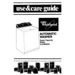 Whirlpool 3950306 Washer/Dryer User Manual