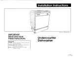 Whirlpool 3369092 REV. A Dishwasher User Manual