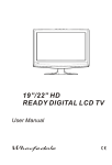 Wharfedale LY22T3CBW-UM Flat Panel Television User Manual