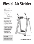 Weslo WLAW55078 Home Gym User Manual