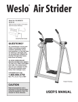 Weslo WLAW55072 Home Gym User Manual