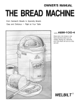 Welbilt ABM-1OO-4 Bread Maker User Manual