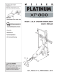 Weider 831.153971 Home Gym User Manual