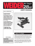 Weider 28ST Home Gym User Manual